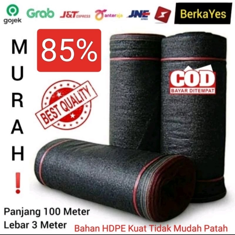 1 Roll Rol Gulung Jaring Paranet 85% Jaring Taman Garasi Shade Net 85 % 3M x 100M GRADE A Import Per