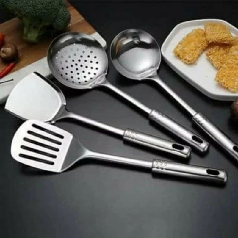 Spatula Set Stainless Steel - 4 Pcs Sutil Set