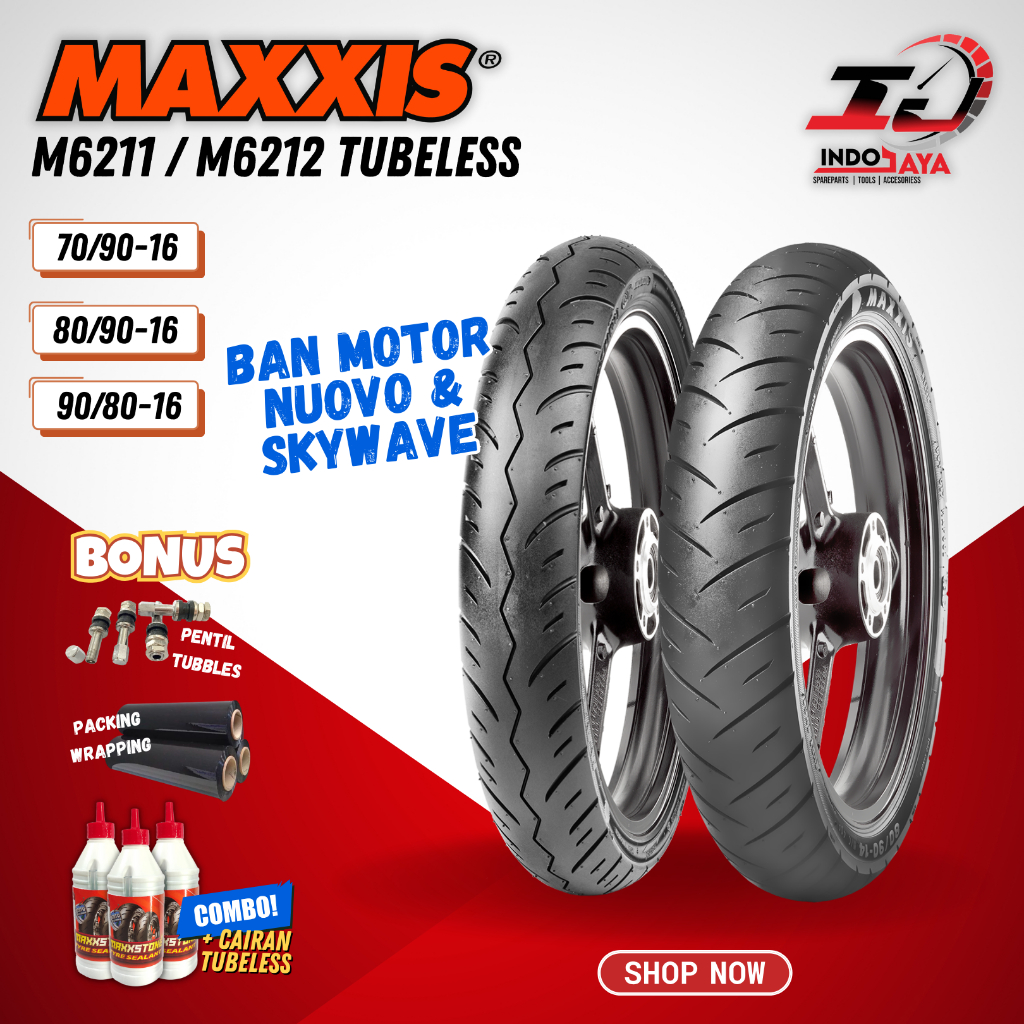 [BAYAR DI TEMPAT] BAN MAXXIS M6211 / M6212  ALL VARIAN ( 70/90-16 / 80/90-16 / 90/80-16) RING 16 TUB