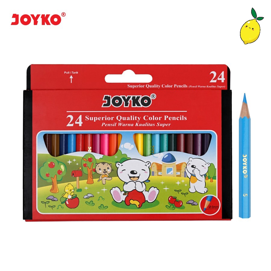 

Pensil Warna Mini / Short Color Pencils Joyko CP-S24 24 Warna