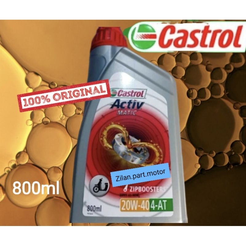 OLI MESIN MATIC CASTROL ACTIVE uk.800ml SAE 20/40 FOR ALL MATIC