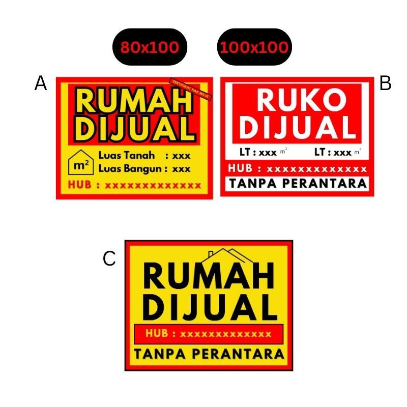 Cetak spanduk rumah dijual ruko disewakan banner flexy cina murah - Digiprint Jakarta Filleo Land