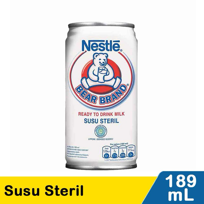 

susu Bear Brand Susu Encer Steril 189Ml