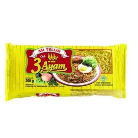 

MIE TELUR CAP 3 AYAM 200 Gram