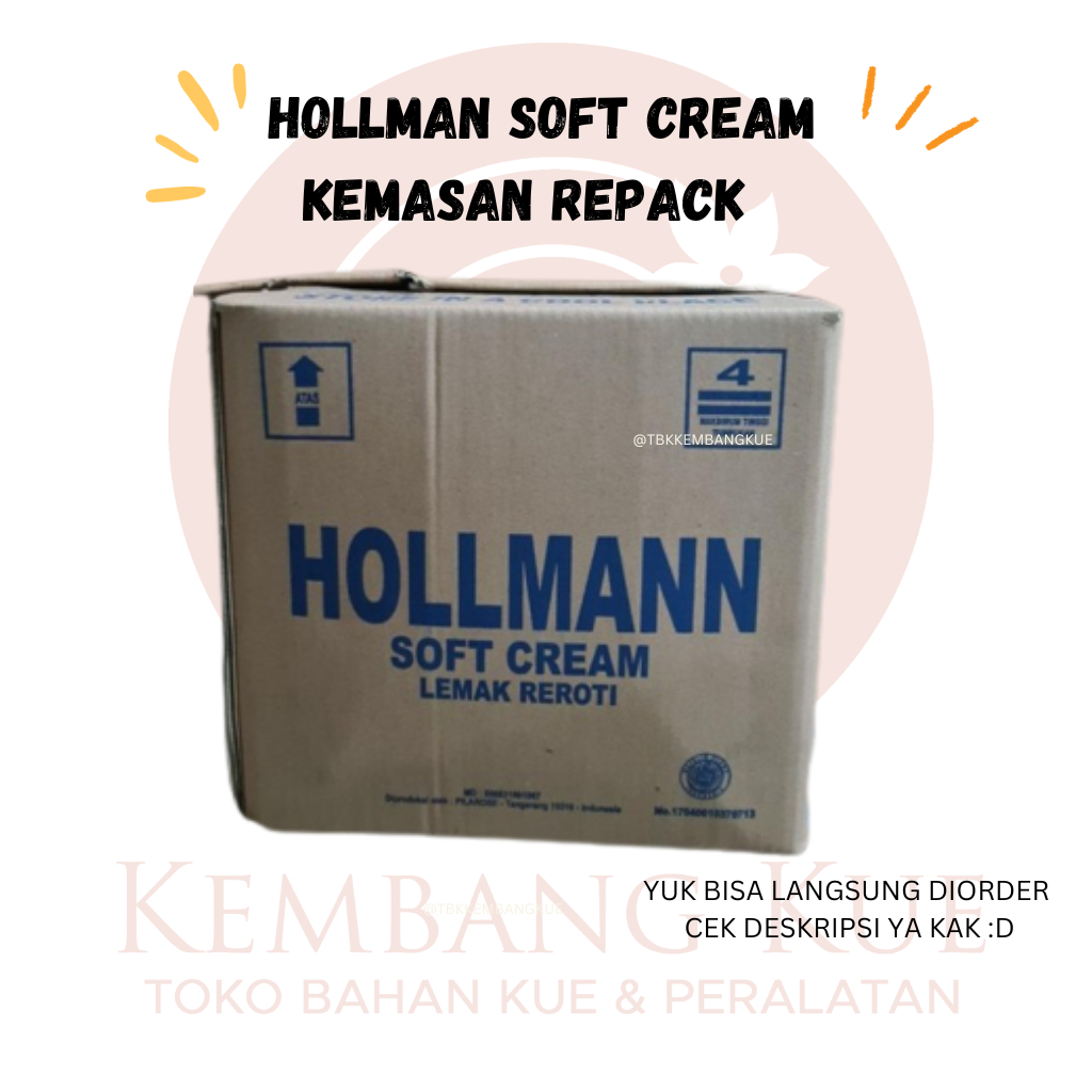 

Hollmann soft cream/ softcream repack 1 kg/pelembut butter cream