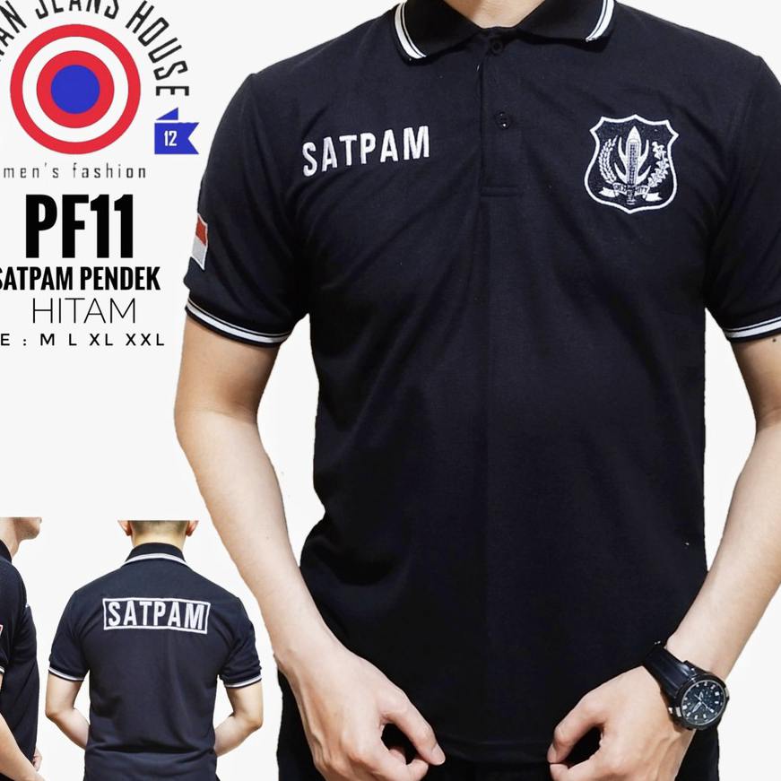 PROMO BESAR KAOS SECURITY BORDIR , BAJU KERAH SECURITY / SATPAM PRIA , KAOS POLO KERAH SECURITI