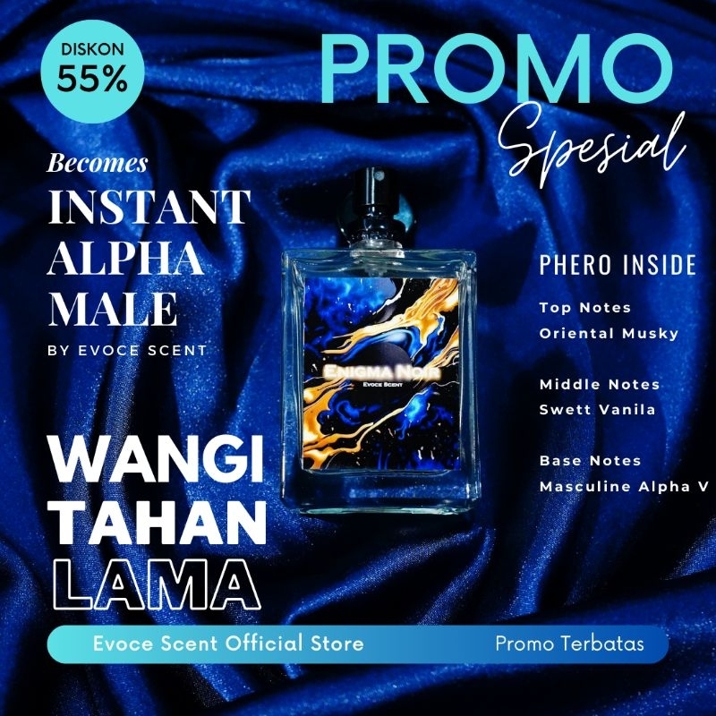 Parfum Pria Wangi Tahan Lama EDP Enigma Noir Premium Promo Viral Bisa COD