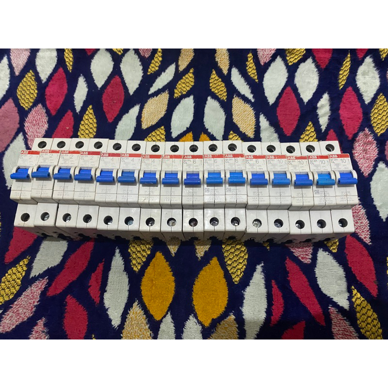 MCB PLN ABB SH201 MULAI 2A, 4A, 6A, 10A, 1phas original