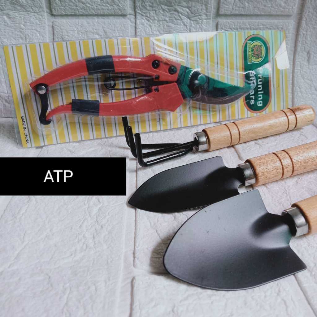 SET PERKAKAS KEBUN Gunting Daun Bonus 3Pcs Sekop Perkakas Kebun