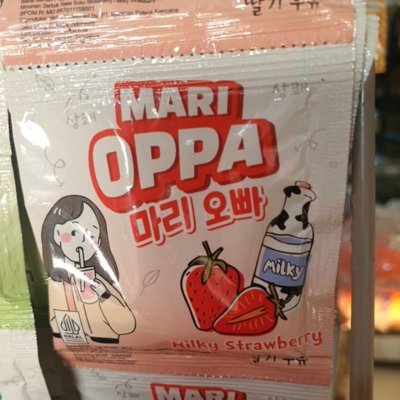 

Mari Oppa Milky Strawberry 1renceng