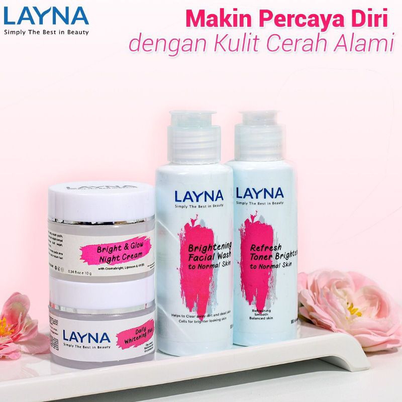 Terlaris layna skincare / layna paket glowing / layna skincare brightening series