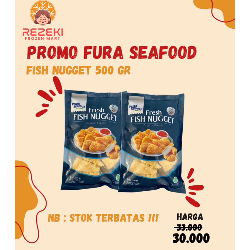 

Fura Fish Nugget 500 Gr | Naget Ikan | Frozen Food Murah