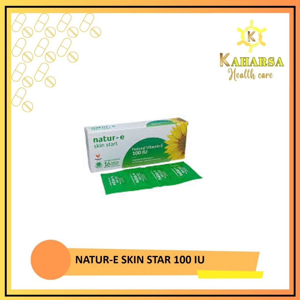 NATUR E 100 IU Vitamin E/Suplemen Kulit/Suplemen Kecantikan Isi 16 Kapsul