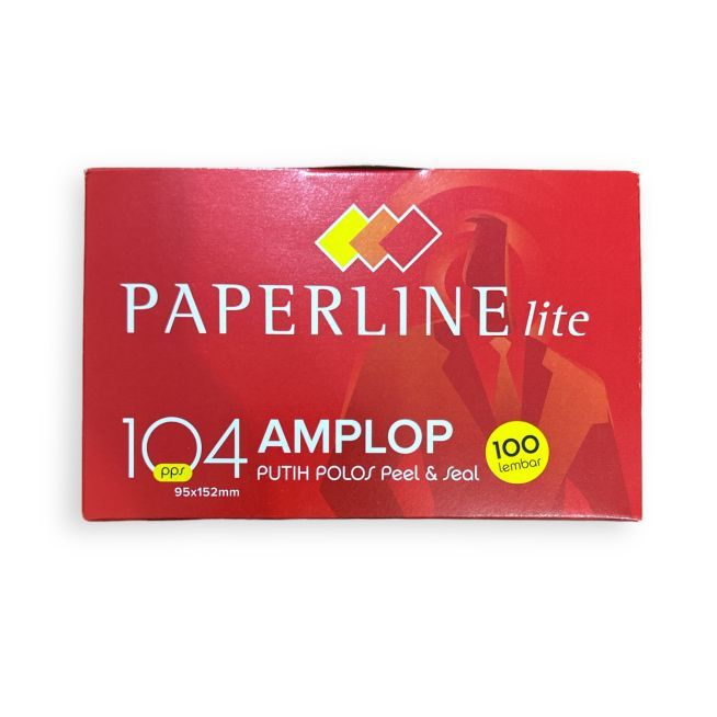 

Amplop Paperline LITE 104 Polos PENDEK/Amplop Putih Polos PPL LITE 104 PENDEK/Amplop Surat Amplop Putih PENDEK 104LITE DUS MERAH LITE PENDEK