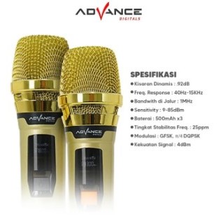 Advance Mic Karaoke Mikrofon Original Wireless Bluetooth Mic 206 Microphone Profesional 2 Mic Wirele