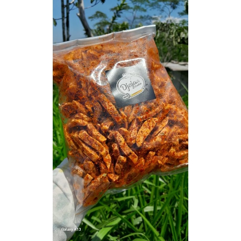 

Basrengstik Pedas Asin daun jeruk 500gr