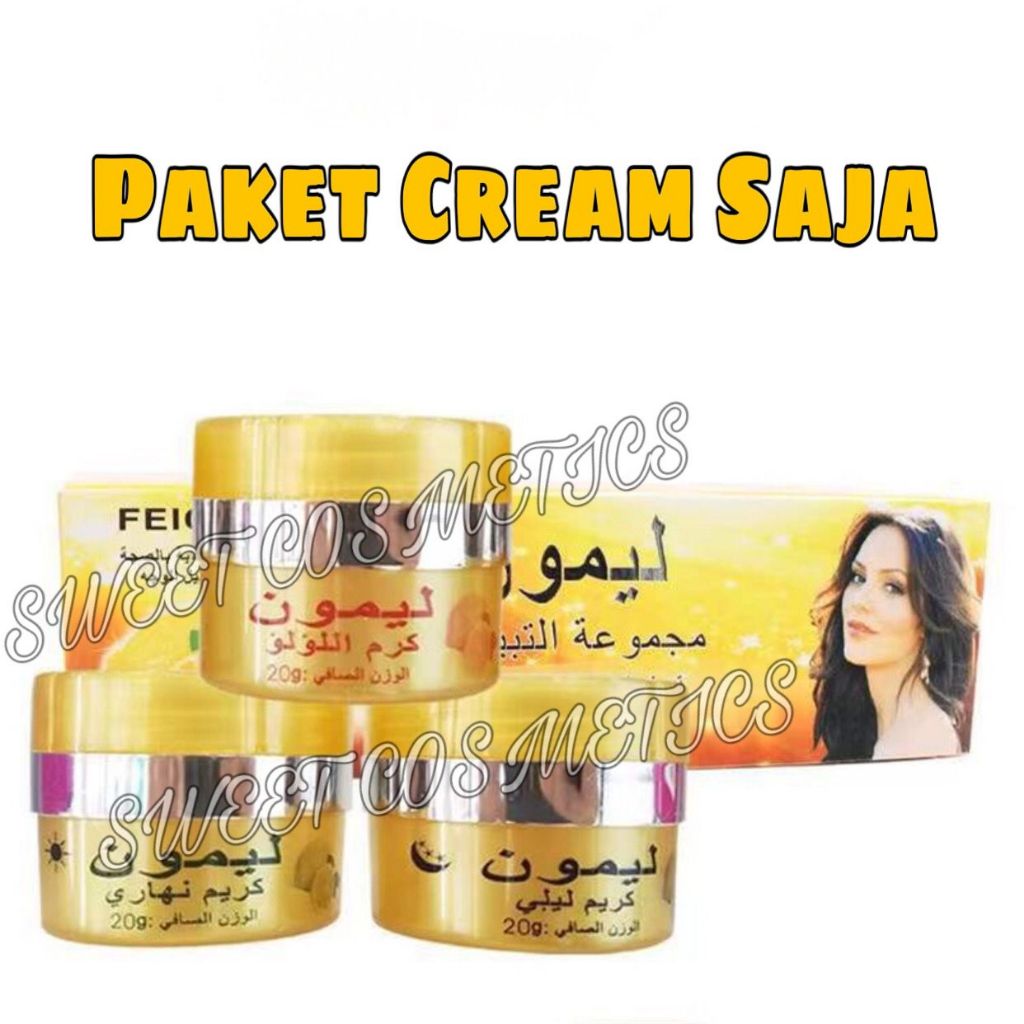 Cream Wajah Krim Arab Lemon Original Impor / CREAM ARAB 3IN1 ORIGINAL / CREAM HERBAL LEMON ARAB / CR