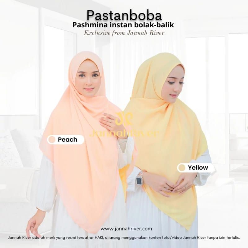 Jannah River Pastanboba Peach-Yellow || Pastanboba Premium by Jannah River