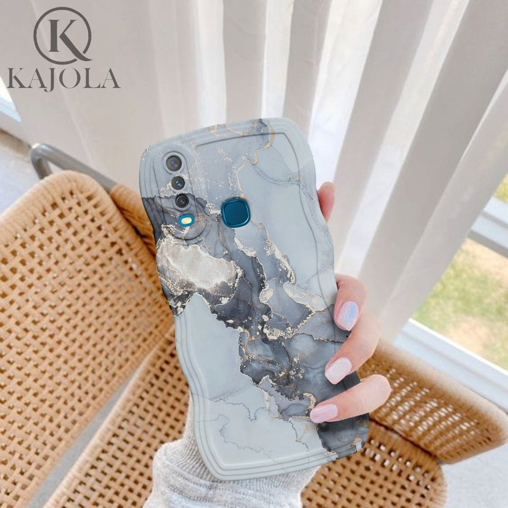 Case Gelombang VIVO Y17 Motif Aesthetic Bahan Softcase silicon Lentur - Skin / Casing Handpone - Ces