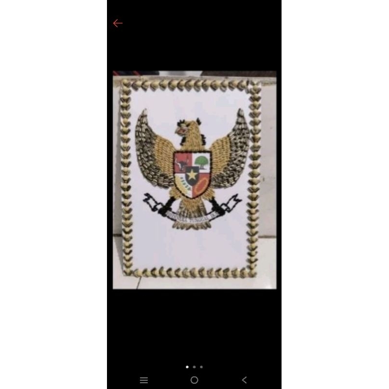 kolase biji bijian garuda pinggir bingkai biji