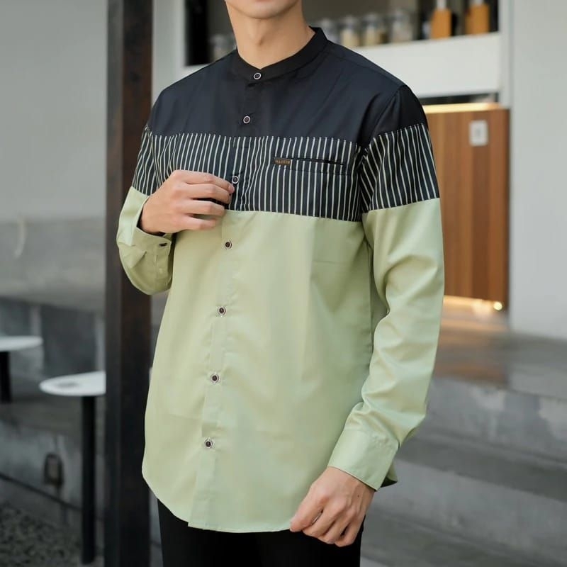 Kemko Dewasa Lengan Panjang Kemeja Koko Pria Lengan Panjang Koko Dewasa