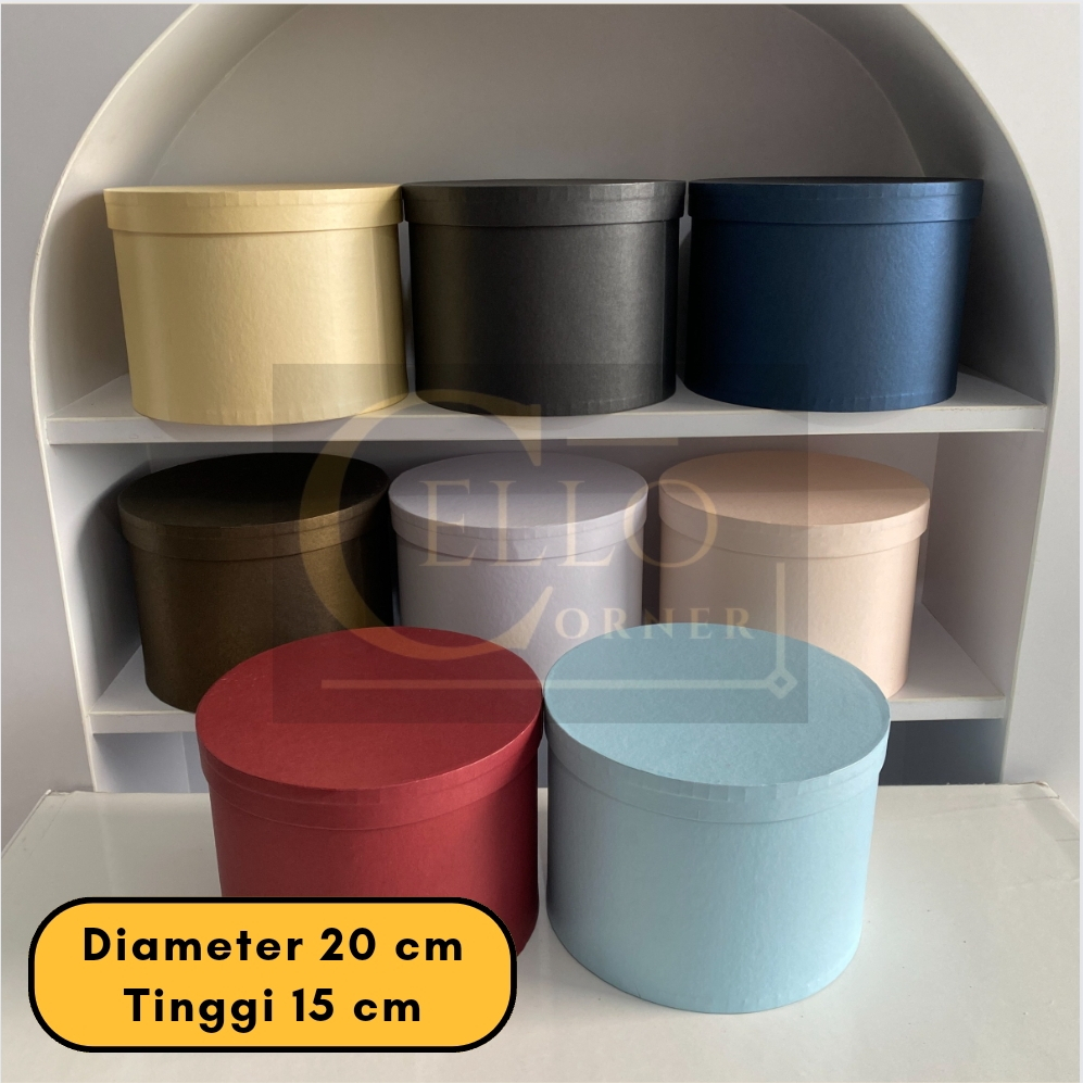

[L] BLOOMING BOX BULAT ukuran D20Cm x T15m