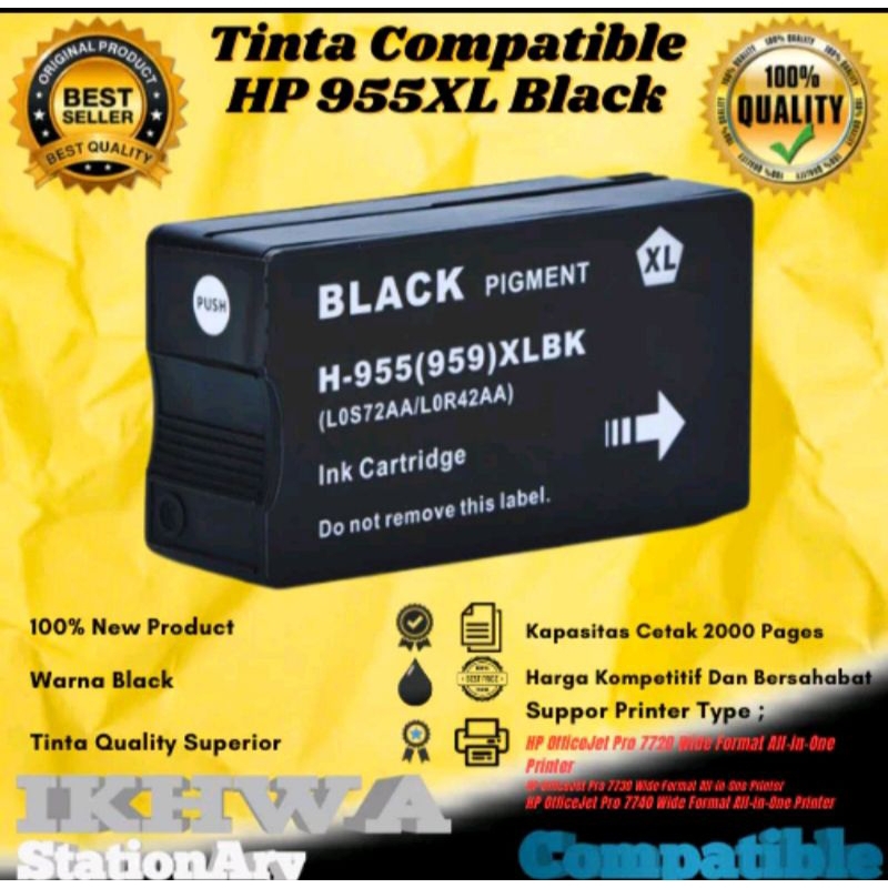 Catridge Tinta Compatible HP 955XL 955XL Plus Chip For Officejet Pro 7740 7720 8740