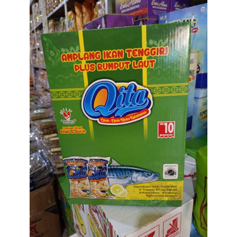 

Amplang Ikan Tenggiri & Rumput Laut Merk Qita