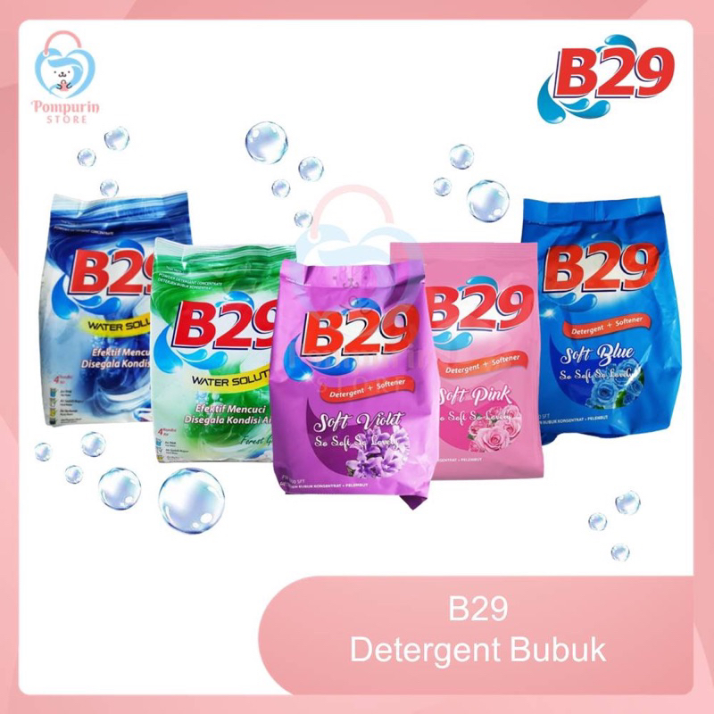 (COD) Detergent Bubuk B29 410gr Water Solutions/Sabun Cuci Pakaian