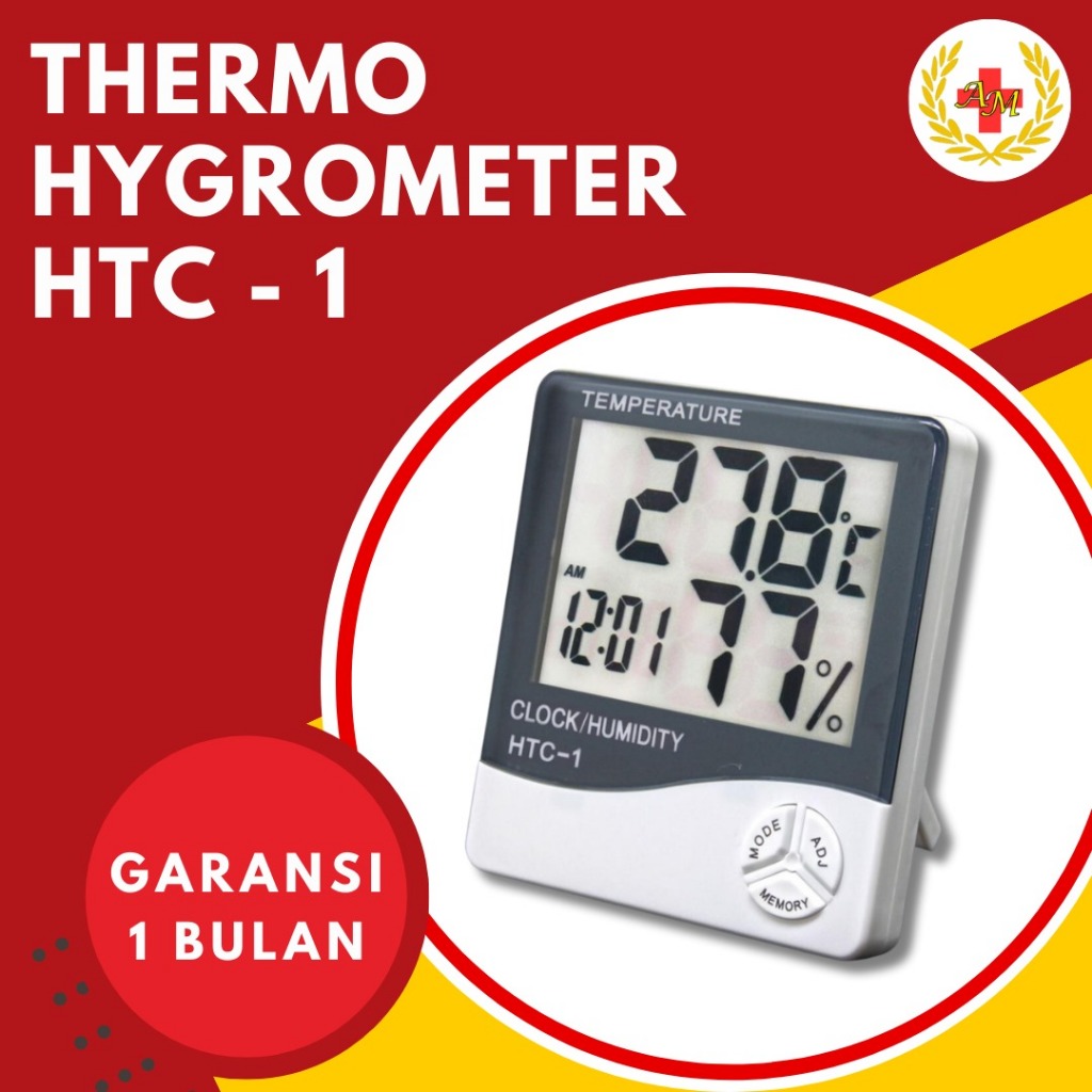 Thermometer Hygrometer Digital HTC1 / Thermometer untuk suhu ruangan