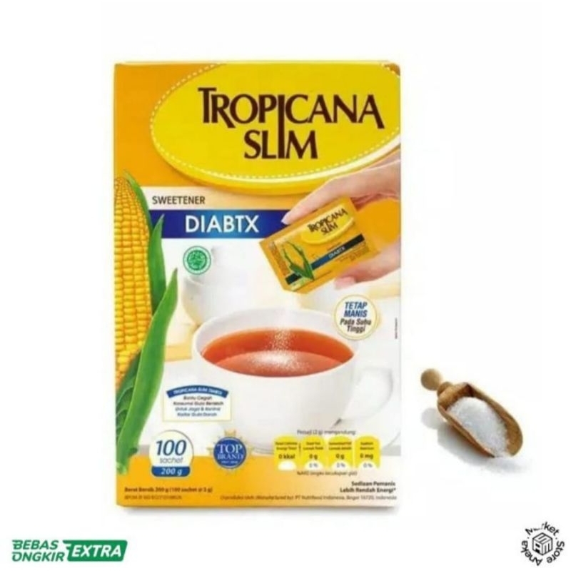 

tropicana slim sweetener diabtx 100 sachet pemanis untuk diabetesi