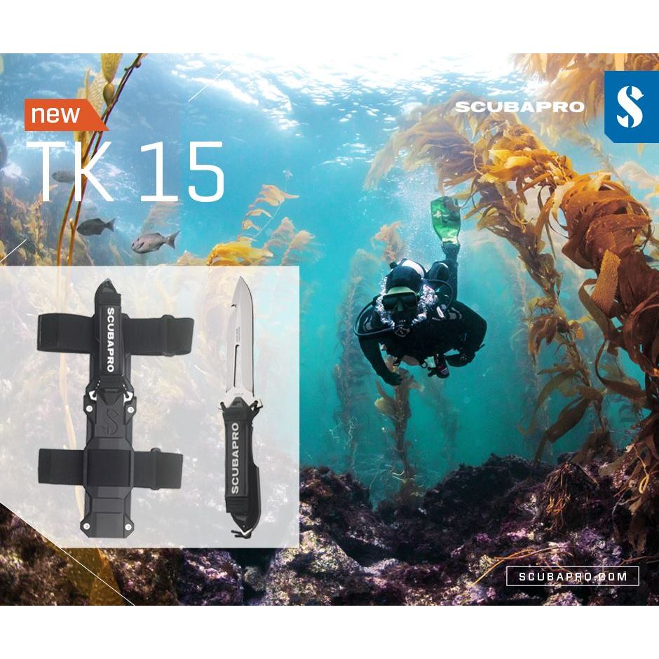 Scubapro TK15 Tactical Technical Dive Knife Pisau Sangkur Selam Scuba Diving Taktikal Knive Freedive