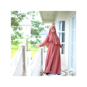 SUKAHIJAB - Adena Khimar Syar'i Jumbo Printing Ceruty Instan Motif Dagu Jetblack Non pet Jersey Puti