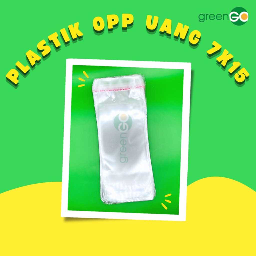 PLASTIK OPP UANG 7 CM X 15 CM PLASTIK PEREKAT