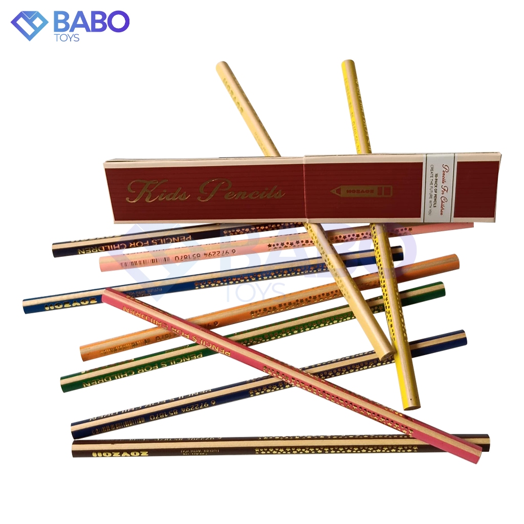 

Zoyzoii B6 Kids Pencil Alat Tulis Pensil Kayu Pensil Kumon Tebal Umur Usia 2+ Kado Souvenir Mainan Edukasi Anak