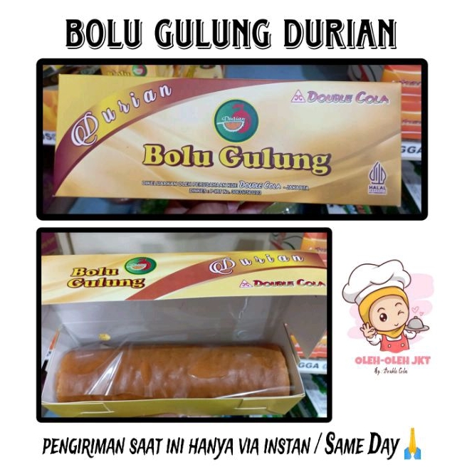 

Bolu Gulung Durian / Bolu Gulung Durian Double Cola / Kue Bolu Gulung