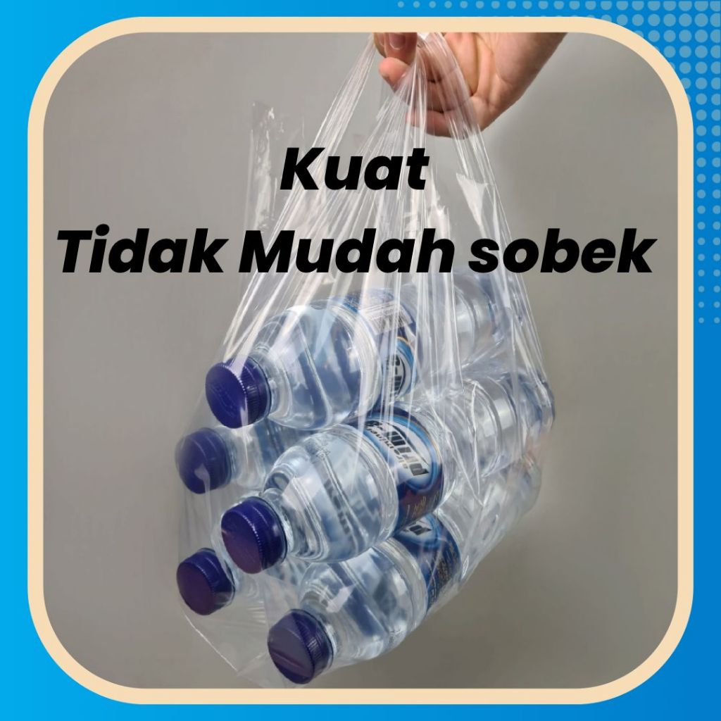 Kantong Plastik Kresek PE PEX Bening Ukuran 17