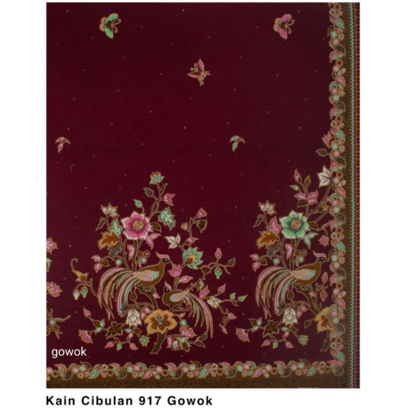 Kain Batik Unggul Jaya - H Santoso Hitam Manis 917 (Motif Burung)