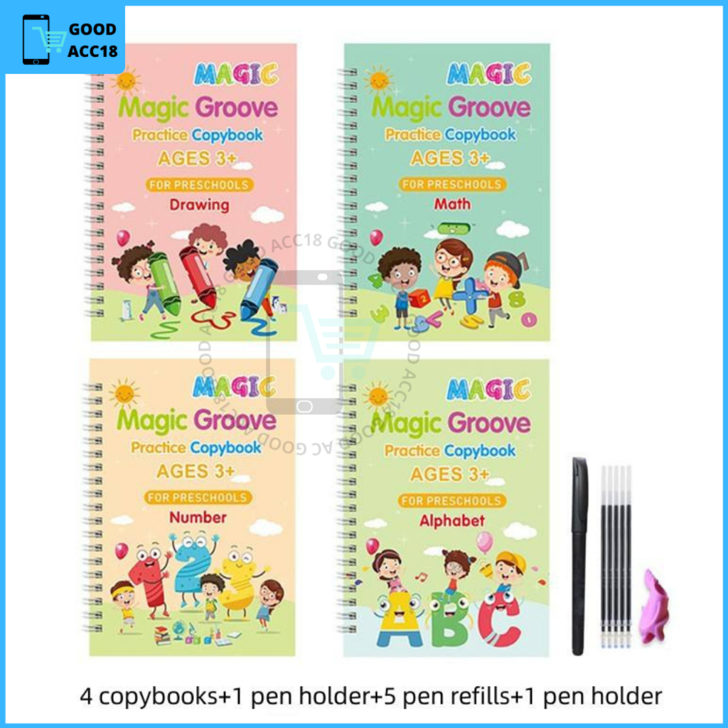 

Sank Magic Practice Book 1 Set Isi 4 Buku Dan Pulpen Buku Panduan Anak Menulis