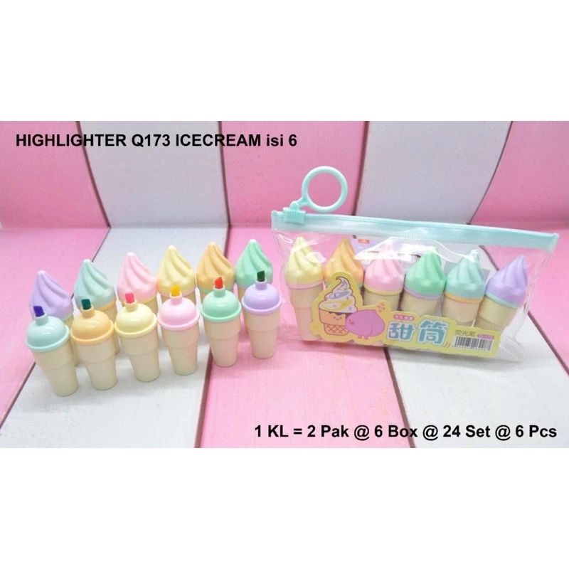 

Stabilo Ice Cream Spidol highlighter isi 6