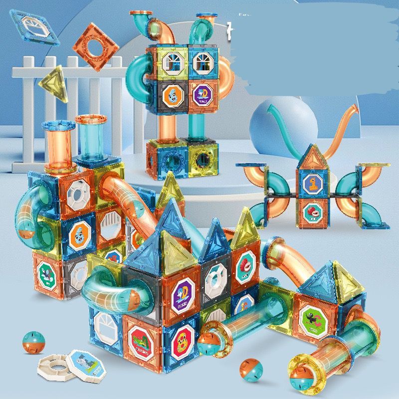 [TSJ] Mainan Edukasi Kepingan Plat Magnetic Set Bola Rail / Magnet 3d Paradise Tiles / Mainan Magnet