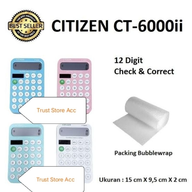 

Kalkulator 12 Digit Citizen CT 6000 ii