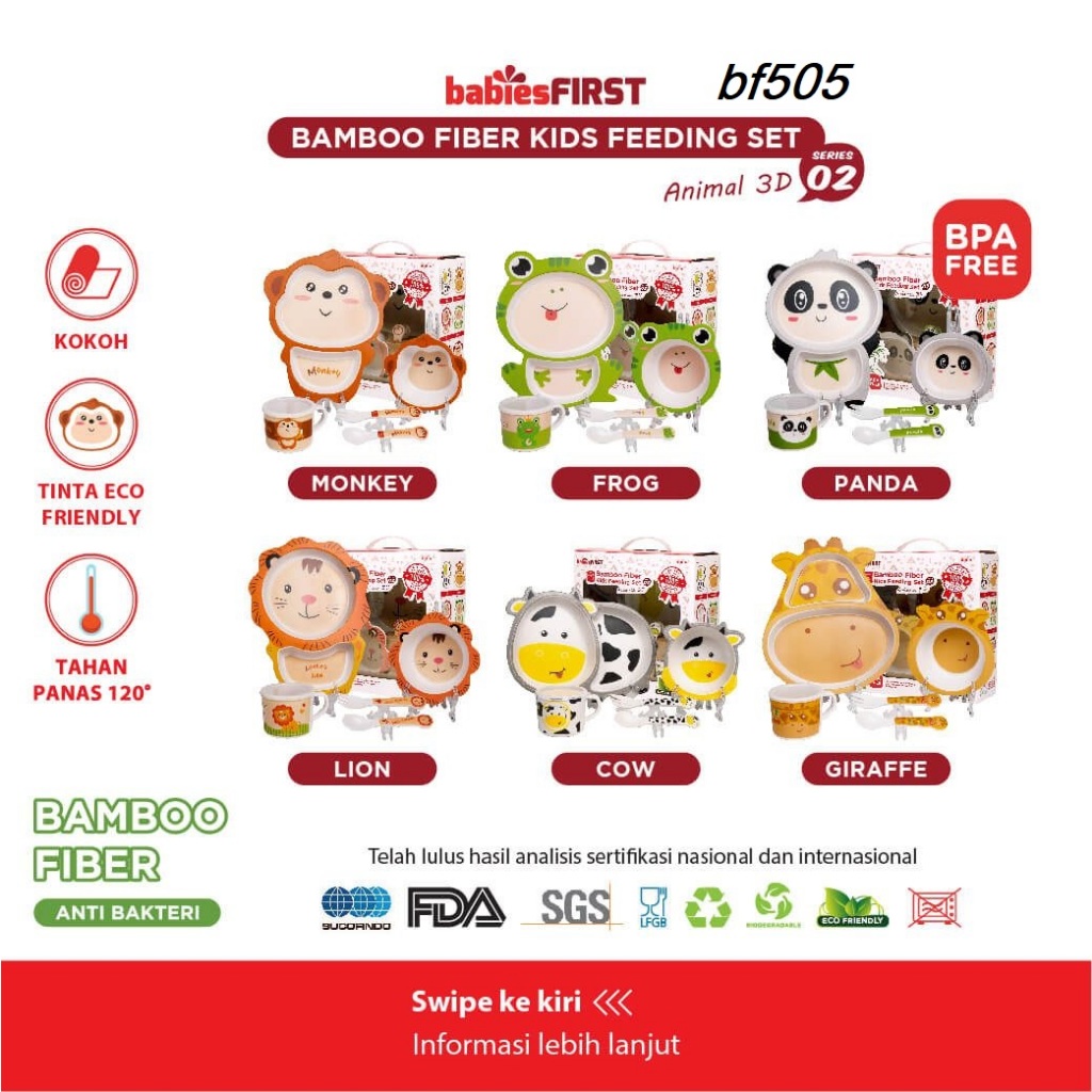 BabiesFirst Feeding Set Animal / Feeding Set Bamboo / Peralatan Makan Bayi Set / Feeding Set Bayi