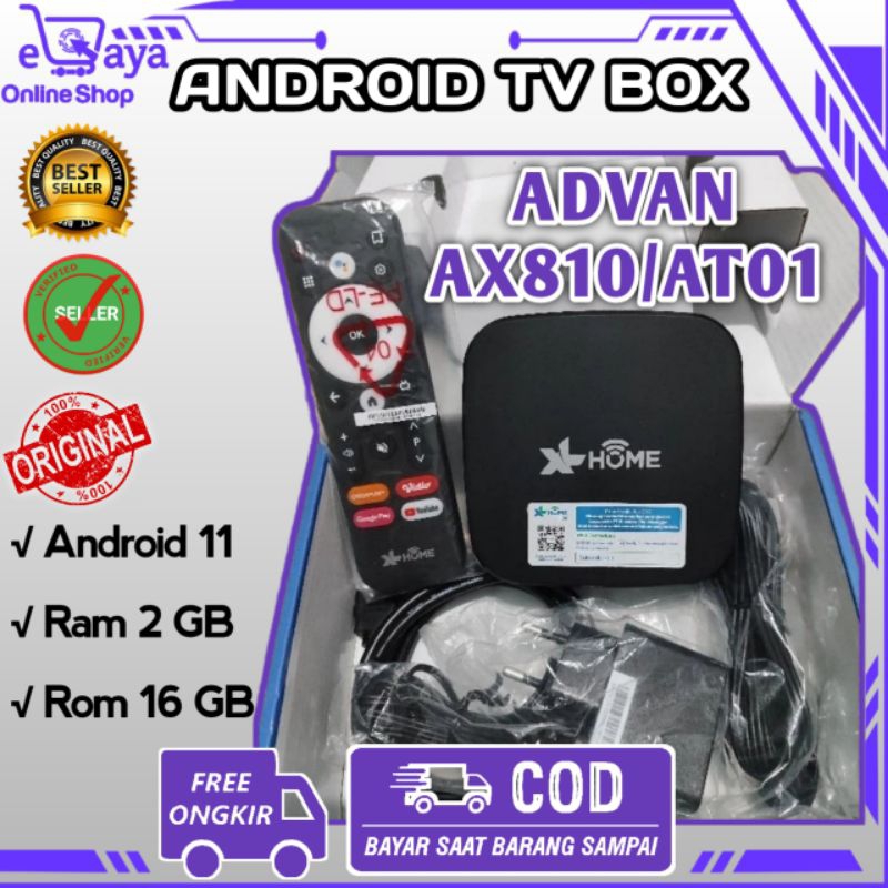 Android TV BOX STB AKARI AX810 / ADVAN AT01 Original Remote Voice
