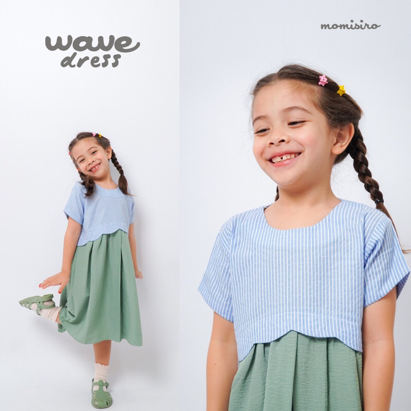Wave Dress || Dress Anak || Dress Simple Perempuan