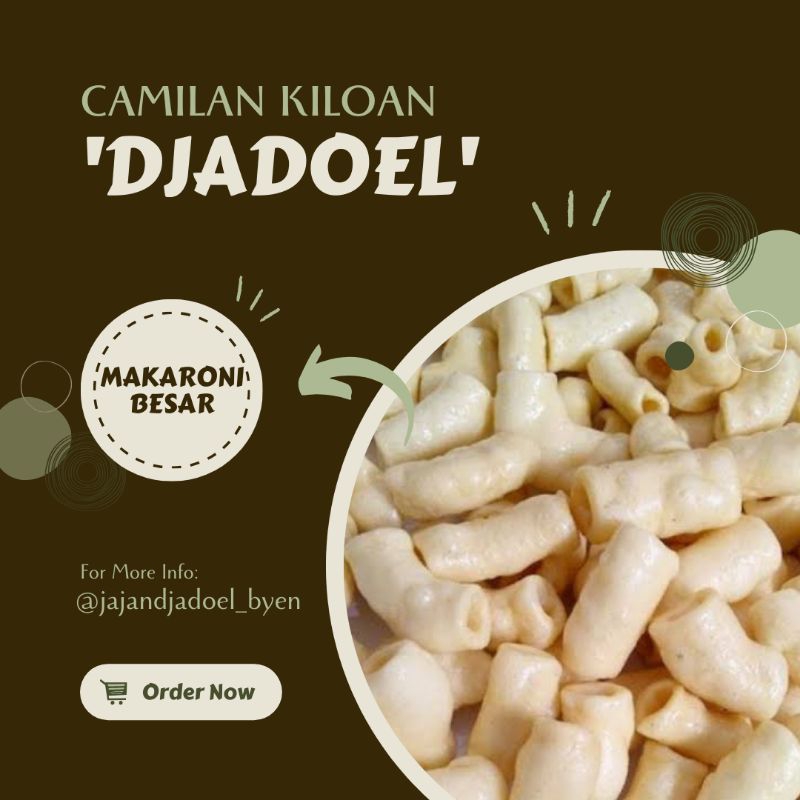 

MAKARONI BESAR Rasa Original 250gram | grosir camilan enak gurih renyah