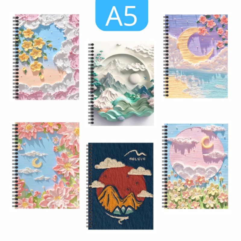 

NOTEBOOK A5/BUKU CATATAN AESTHETIC/BUKU DIARY JURNAL BOOK/GRID/LINE/DOTTED/BLANK/BUKU TULIS AGENDA PLANNER BOOK