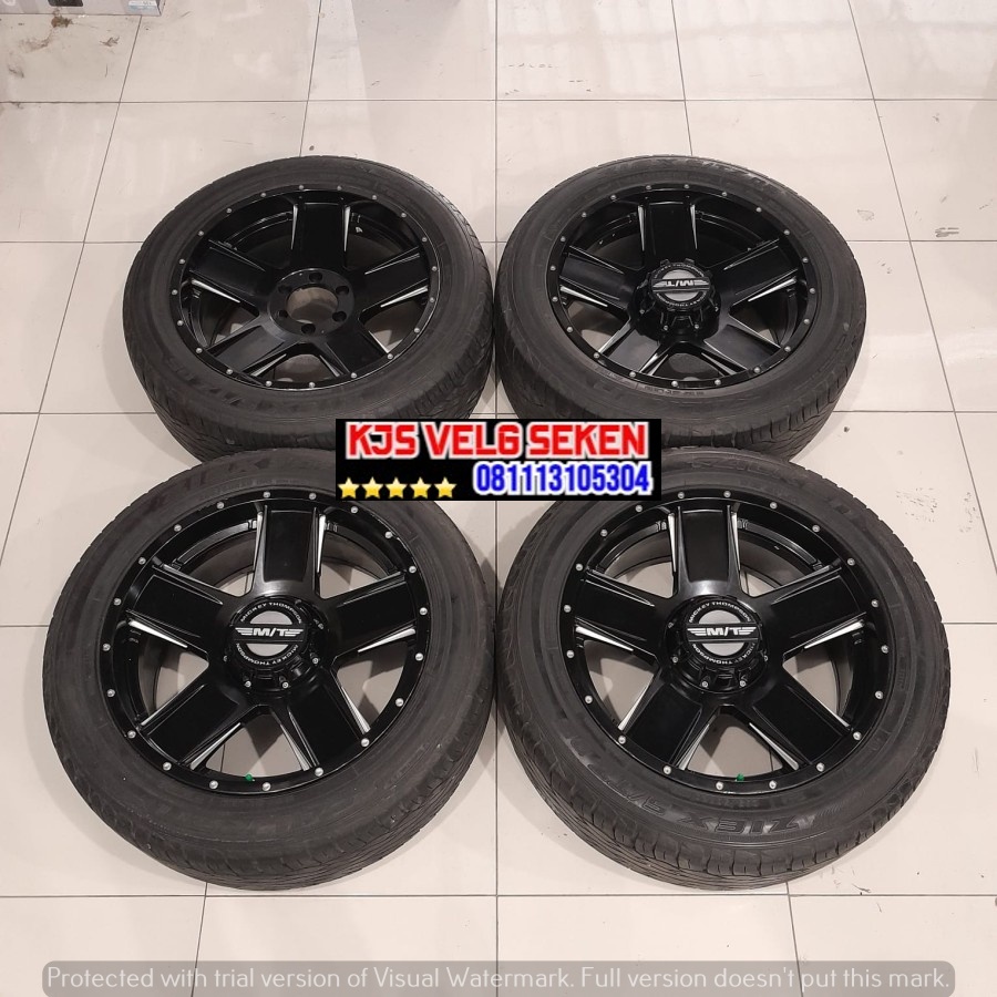 MENJUAL VELG MOBIL BEKAS R20 MODEL OFFROAD MT R20 LUBANG PCD 6X139.7 PLUS BAN FALKEN 285 50 PASS UNT