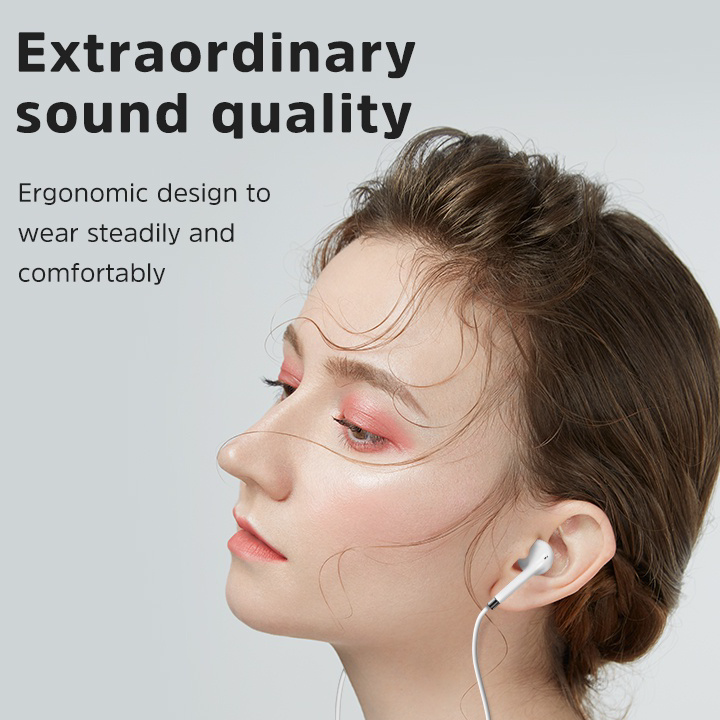 Terlaku. YLV Headset White Original 3.5mm Earphone In-ear Universal Earphones
