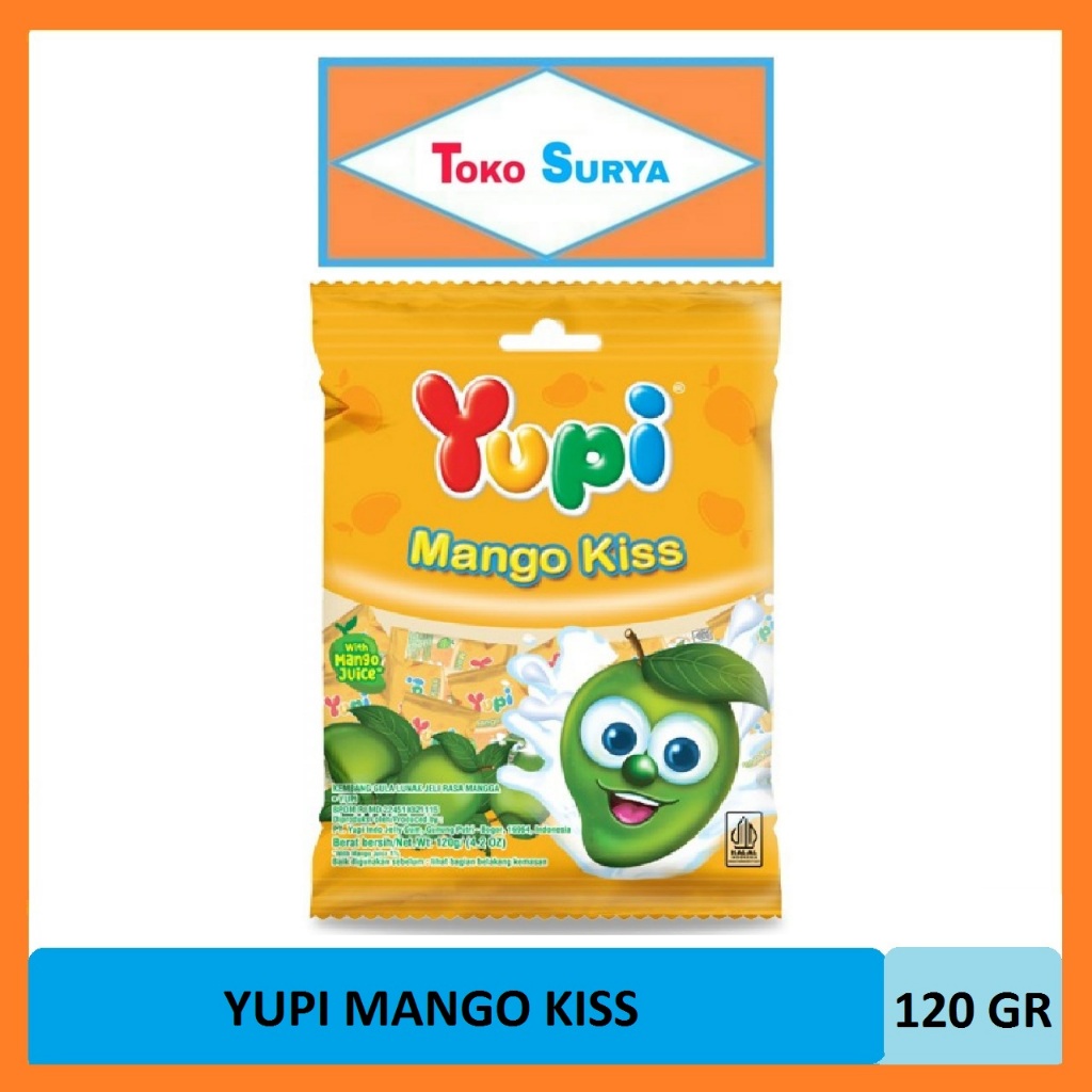 

Yupi Mango Kiss Permen Lunak Jeli Rasa Mangga 120 Gr